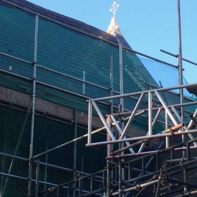 First new cross installed, at west end of Lady Chapel, Nov 2017